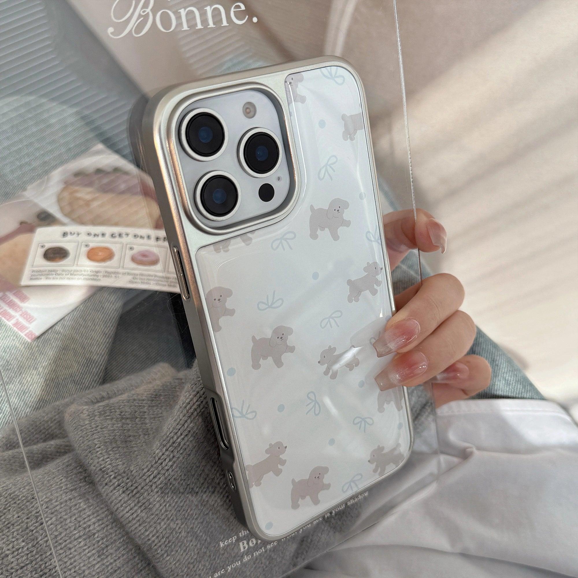 Blue Knots & Gray Teddy - iPhone Case